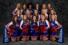 Arkadelphia Badgers Co-ed Varsity Cheer Fall 16-17 team photo.
