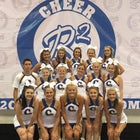 Cedarville Pirates Co-ed Varsity Cheer Fall 16-17 team photo.