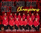 Rawlins Outlaws Boys Varsity Wrestling Winter 20-21 team photo.