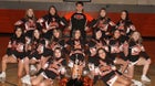Clayton Yellowjackets Co-ed Varsity Cheer Winter 23-24 team photo.