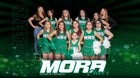 Mora Rangers Co-ed Varsity Cheer Winter 23-24 team photo.