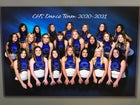 Carlsbad Cavemen Co-ed Varsity Dance Team Winter 20-21 team photo.