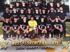 West Florence Knights Boys Varsity Soccer Spring 24-25 team photo.