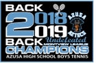 Azusa Aztecs Boys Varsity Tennis Spring 19-20 team photo.