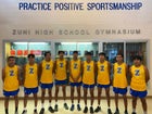 Zuni Thunderbirds Boys Varsity Cross Country Fall 21-22 team photo.