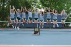 Floyd Central Highlanders Girls Varsity Tennis Spring 21-22 team photo.