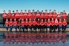 Sandpoint Bulldogs Girls Varsity Swimming Fall 20-21 team photo.