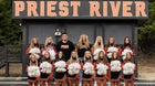 Priest River Spartans Co-ed Varsity Cheer Winter 25-26 team photo.