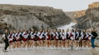 Canyon Ridge Riverhawks Co-ed Varsity Cheer Winter 25-26 team photo.