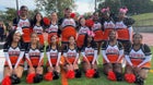 White Plains Tigers Co-ed Varsity Cheer Fall 21-22 team photo.