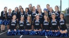 Frontier Falcons Co-ed Varsity Cheer Fall 21-22 team photo.