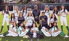 Granada Hills Charter Highlanders Girls Varsity Softball Spring 23-24 team photo.