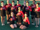 Las Cruces Bulldawgs Co-ed Varsity Dance Team Winter 17-18 team photo.