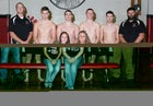 Rushville Lions Boys Varsity Swimming Winter 13-14 team photo.