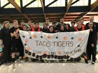 Taos Tigers Girls Varsity Swimming Winter 20-21 team photo.