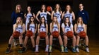 Grand Traverse Academy Mustangs Girls Varsity Basketball Winter 23-24 team photo.