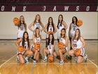 Dawson County Tigers Girls Varsity Basketball Winter 23-24 team photo.