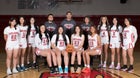 Santa Maria Saints Girls Varsity Basketball Winter 23-24 team photo.