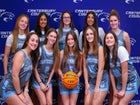 Canterbury Cougars Girls Varsity Basketball Winter 23-24 team photo.