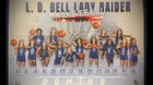 Bell Blue Raiders Girls Varsity Basketball Winter 23-24 team photo.