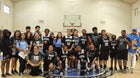 Simon Tech Huskies Girls Varsity Basketball Winter 23-24 team photo.