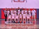 Symmes Valley Vikings Girls Varsity Basketball Winter 23-24 team photo.