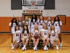 Trenton Tigers Girls Varsity Basketball Winter 23-24 team photo.