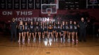 Red Mountain Mountain Lions Girls Varsity Basketball Winter 23-24 team photo.