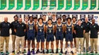 Cathedral Fighting Irish Boys Varsity Basketball Winter 23-24 team photo.