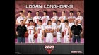 Logan Longhorns Boys Varsity Basketball Winter 23-24 team photo.