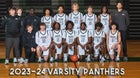 Kingwood Park Panthers Boys Varsity Basketball Winter 23-24 team photo.
