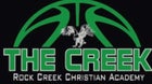 Rock Creek Christian Academy White Eagles Boys Varsity Basketball Winter 23-24 team photo.