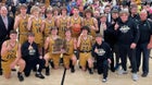 Peru Tigers Boys Varsity Basketball Winter 23-24 team photo.