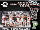 Floresville Tigers Boys Varsity Basketball Winter 23-24 team photo.