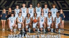 Kingwood Mustangs Boys Varsity Basketball Winter 23-24 team photo.