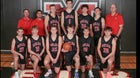 Melba Mustangs Boys Varsity Basketball Winter 23-24 team photo.