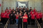 Searcy Lions Boys Varsity Wrestling Winter 15-16 team photo.
