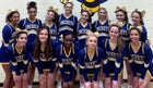 Oneonta Yellowjackets Co-ed Varsity Cheer Winter 19-20 team photo.