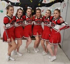 Sandpoint Bulldogs Co-ed Varsity Cheer Winter 19-20 team photo.
