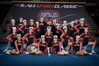 Portales Rams Co-ed Varsity Cheer Winter 19-20 team photo.