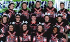 Capitan Tigers Co-ed Varsity Cheer Winter 19-20 team photo.