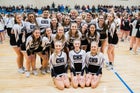 Centennial Patriots Co-ed Varsity Cheer Winter 19-20 team photo.