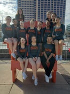 Aztec Tigers Co-ed Varsity Cheer Winter 19-20 team photo.