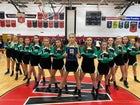 Lewiston-Porter Lancers Co-ed Varsity Cheer Winter 19-20 team photo.