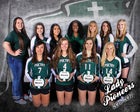 Poetry Community Christian Pioneer Girls Varsity Volleyball Fall 17-18 team photo.