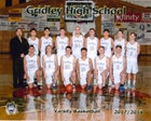 Gridley Bulldogs Boys Varsity Basketball Winter 17-18 team photo.