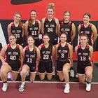 Mt. Zion Braves Girls Varsity Basketball Winter 24-25 team photo.