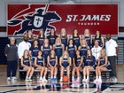 St. James Academy Thunder Girls Varsity Basketball Winter 24-25 team photo.