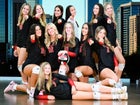 Edgewood Red Wolves Girls Varsity Volleyball Fall 25-26 team photo.
