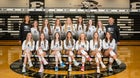 South Lyon East Cougars Girls Varsity Volleyball Fall 25-26 team photo.